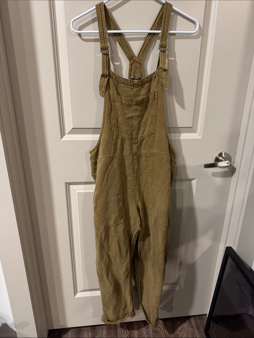 aerie Olive Utility Overalls